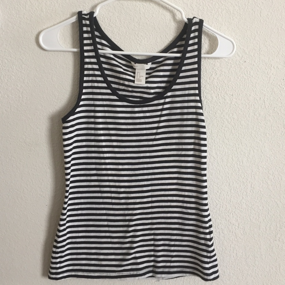 Black and White Basic H&M Tank Top